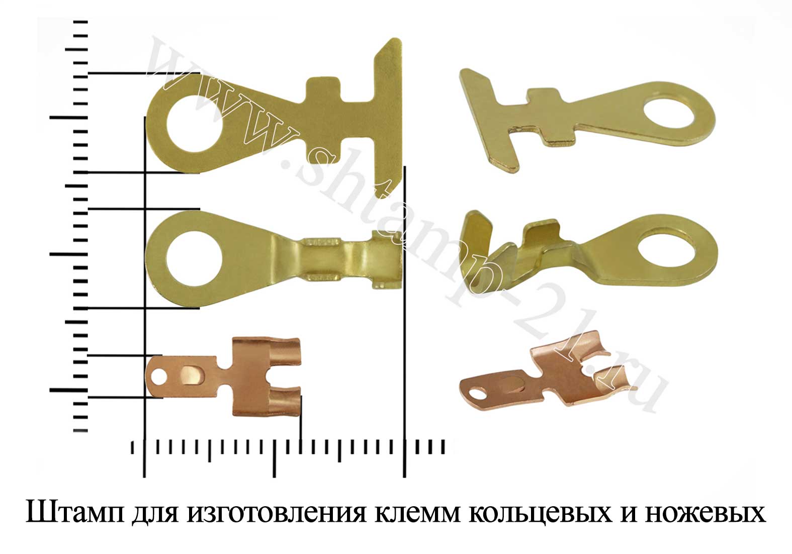 Чертеж изготовления клеммы из латунной трубки Штамп для изготовления клемм